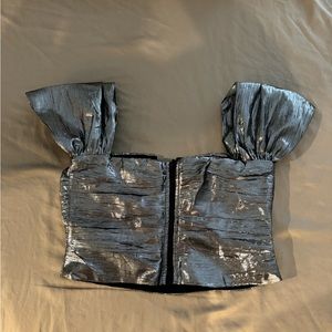 ASOS Silver Metallic Top